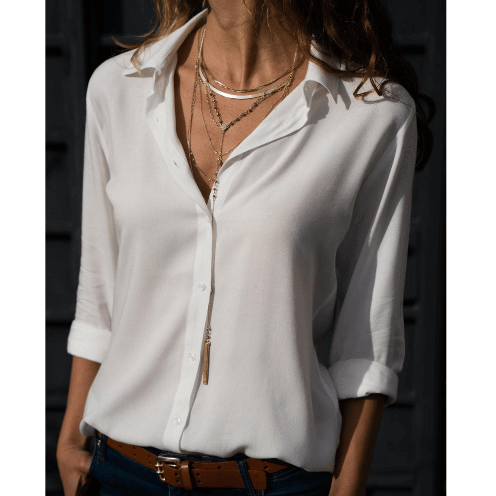 Damenbluse Elegante Bequemlichkeit Hochwertige Baumwolle für Festliche Anlässe-1