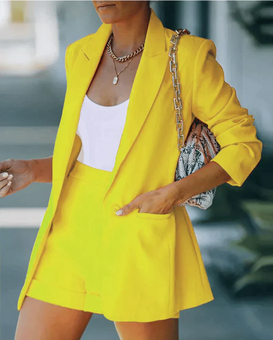 Variant image for Damen Blazer Set Mit Rock Und Shorts Aus Hochwertigem Material-17