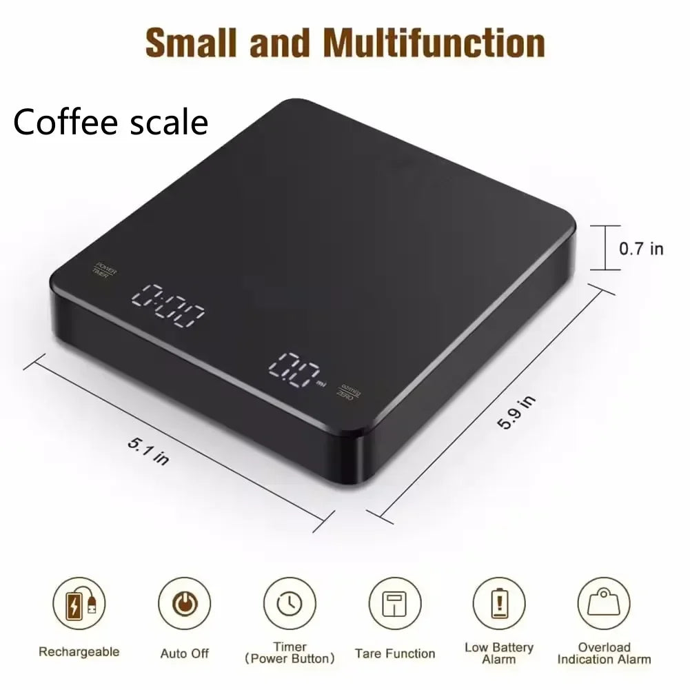 Digitale Kaffeewaage mit Timer und LED-Bildschirm 4