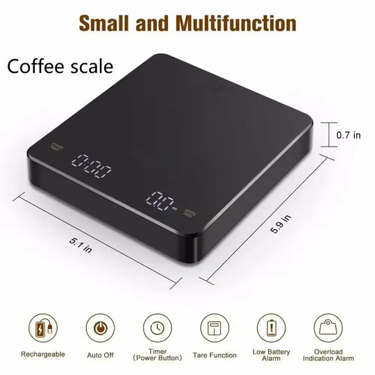 Digitale Kaffeewaage mit Timer und LED-Bildschirm 4