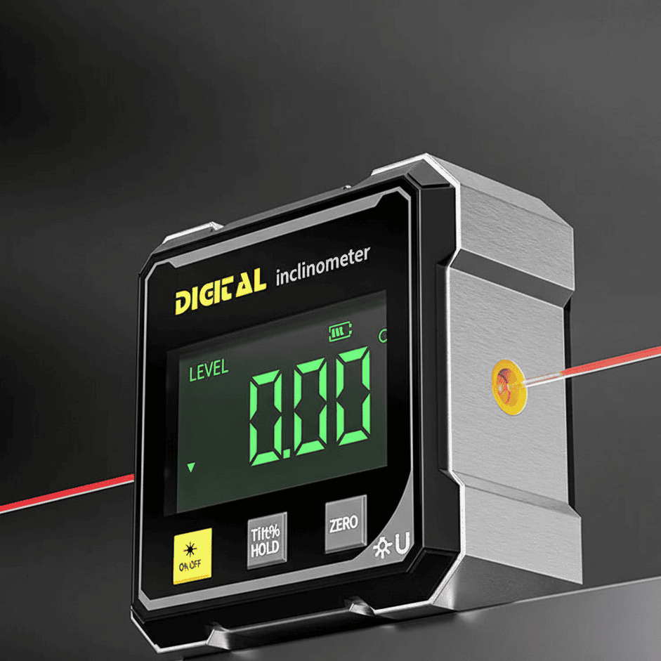 Digitales 4-Seiten-Winkelmessgerät mit Magnetfuß 1