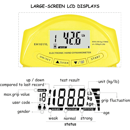 Digitales Handdynamometer für präzise Griffkraftmessung 5