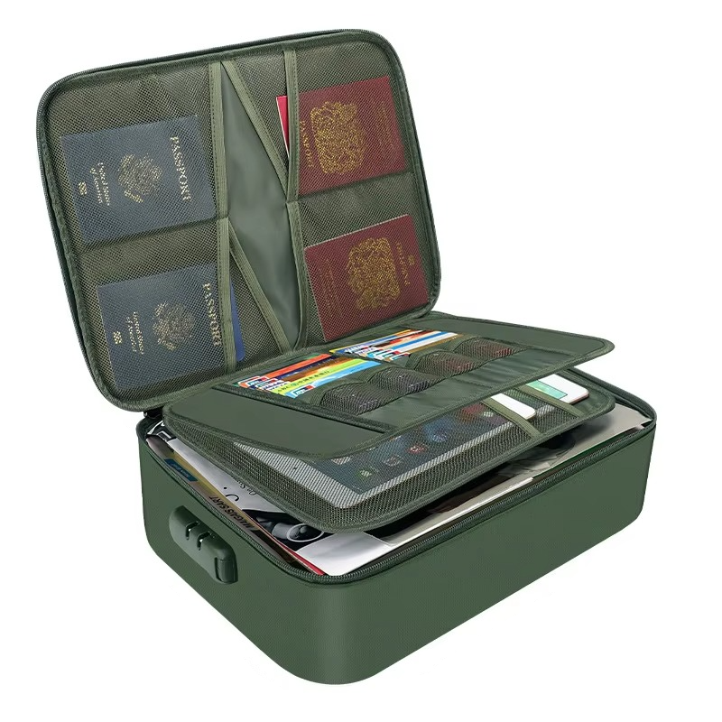 Dokumenten Organizer Tasche für Reisen und Zuhause, Tragbares Design mit Verstärkten Griffen 7