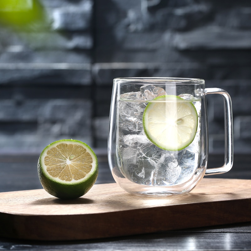 Doppelt Isolierter Glasbecher Für Heiße Und Kalte Getränke, 250 ml Elegant 1
