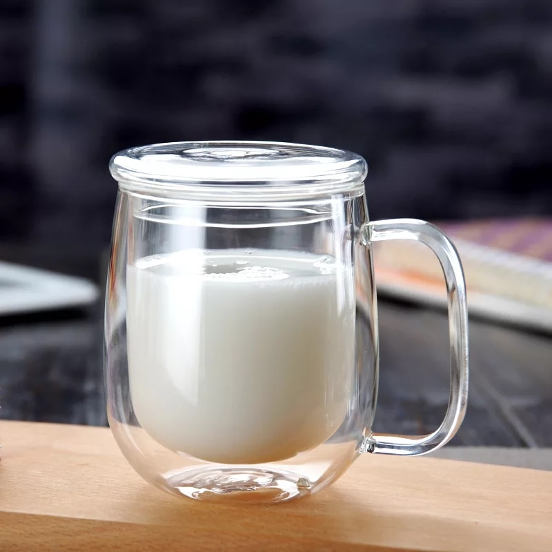 Doppelt Isolierter Glasbecher Für Heiße Und Kalte Getränke, 250 ml Elegant 3