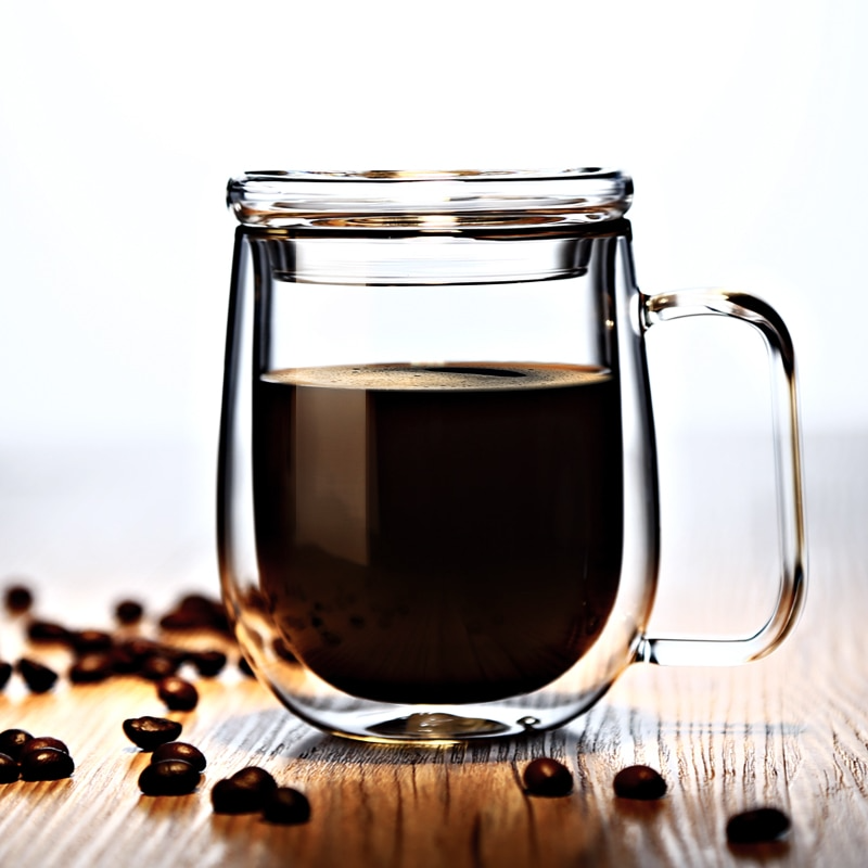 Doppelt Isolierter Glasbecher Für Heiße Und Kalte Getränke, 250 ml Elegant 4
