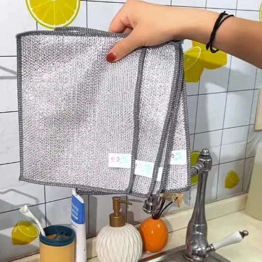 Doppelter Edelstahl Schwamm für effektive Reinigung 3