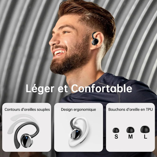 Drahtlose Bluetooth Ohrhörer mit IP7 Wasserschutz und 40h Spielzeit für Sport und Freizeit 4