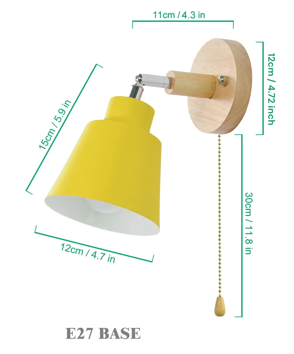 Drehbare Wandleuchte mit Zugkettenschalter 6