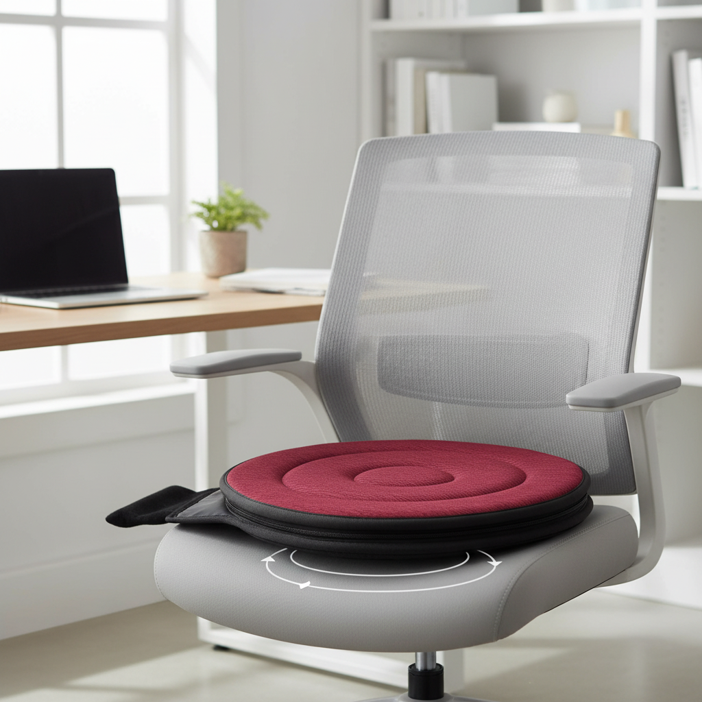 Drehbares Sitzkissen Für Stuhl Mit 360° Funktion - Komfortabel Und Tragbar 2