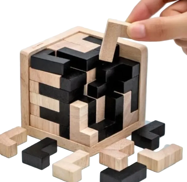 Dreieckiges Holzpuzzle für Kinder und Erwachsene 1