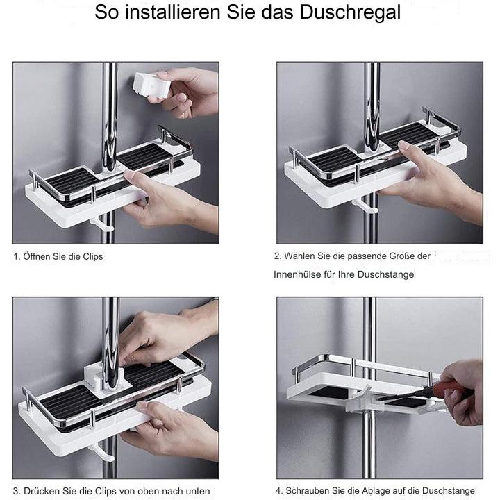 Duschregal Ohne Bohren, Praktische Duschablage Für Ordnung In Dusche Und Küche 6