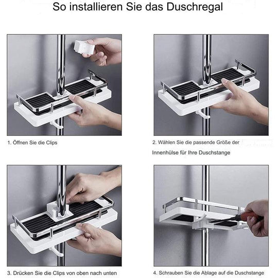 Duschregal Ohne Bohren, Praktische Duschablage Für Ordnung In Dusche Und Küche 6