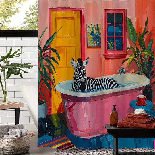 Duschvorhang Zebra-Muster für Badezimmer 0