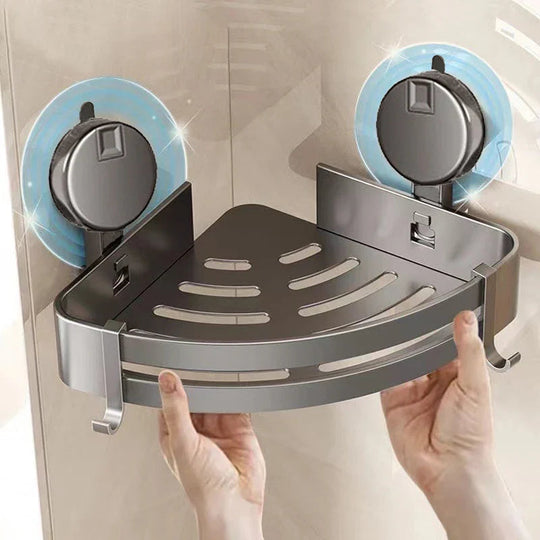 Eck-Badezimmer-Organizer Modern Mit Saugfunktion - Praktischer Stauraum Für Dusche Und Waschbecken 0