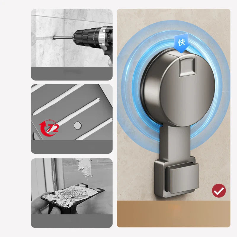 Eck-Badezimmer-Organizer Modern Mit Saugfunktion - Praktischer Stauraum Für Dusche Und Waschbecken 2