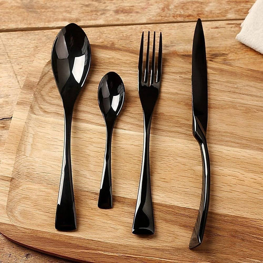 Edelstahl Besteckset Modern für 6 Personen 0