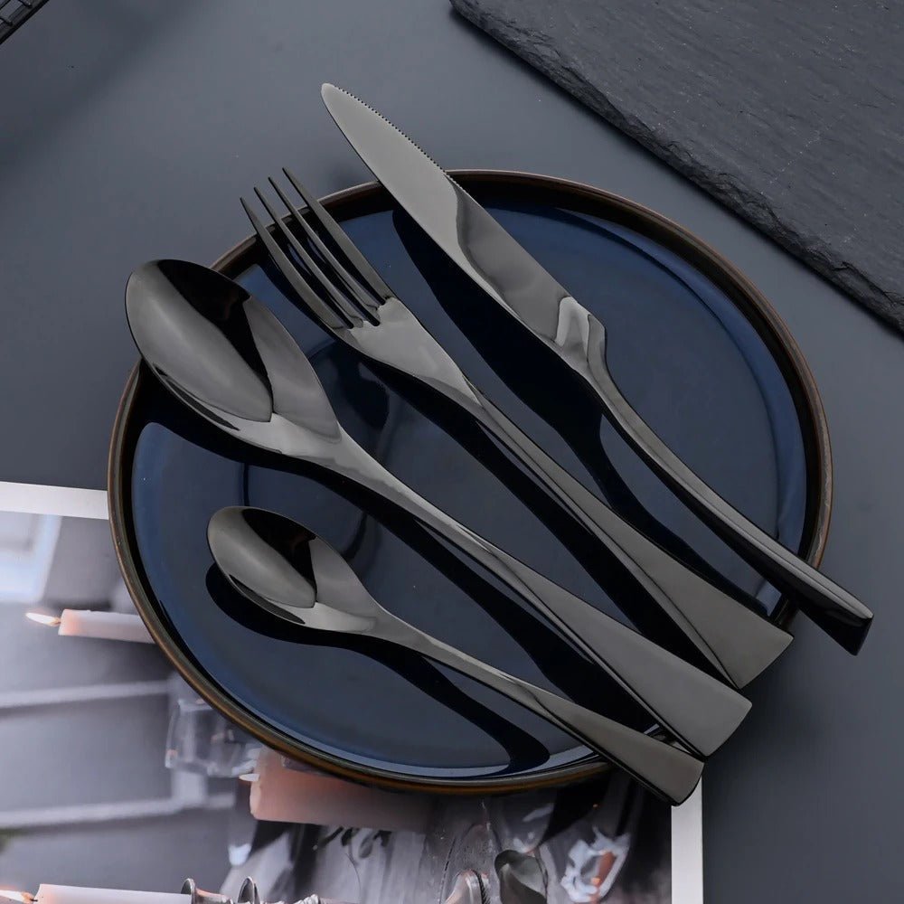 Edelstahl Besteckset Modern für 6 Personen 4