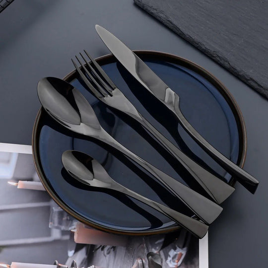 Edelstahl Besteckset Modern für 6 Personen 4