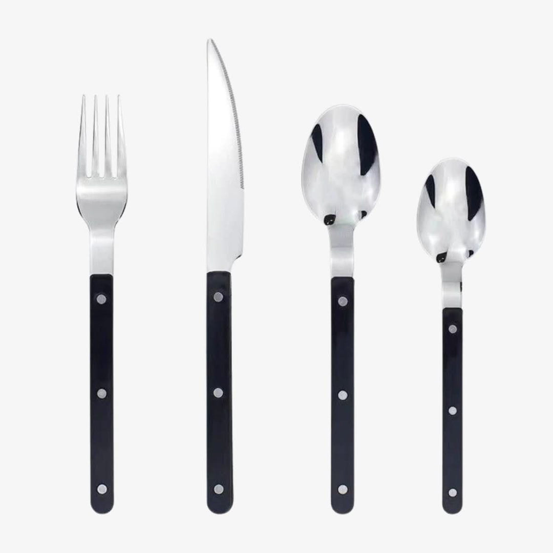 Edelstahl Besteckset für 6 Personen mit Gravur 0