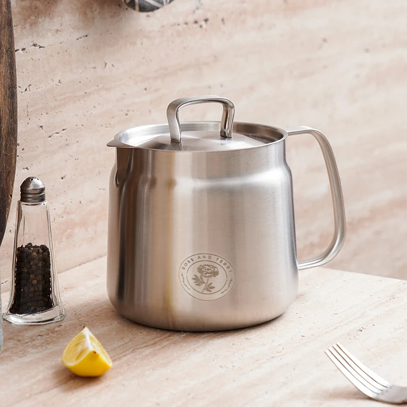 Edelstahl Fritteuse Mit Ölfiltration 1,5 L Für Alle Kochflächen 5