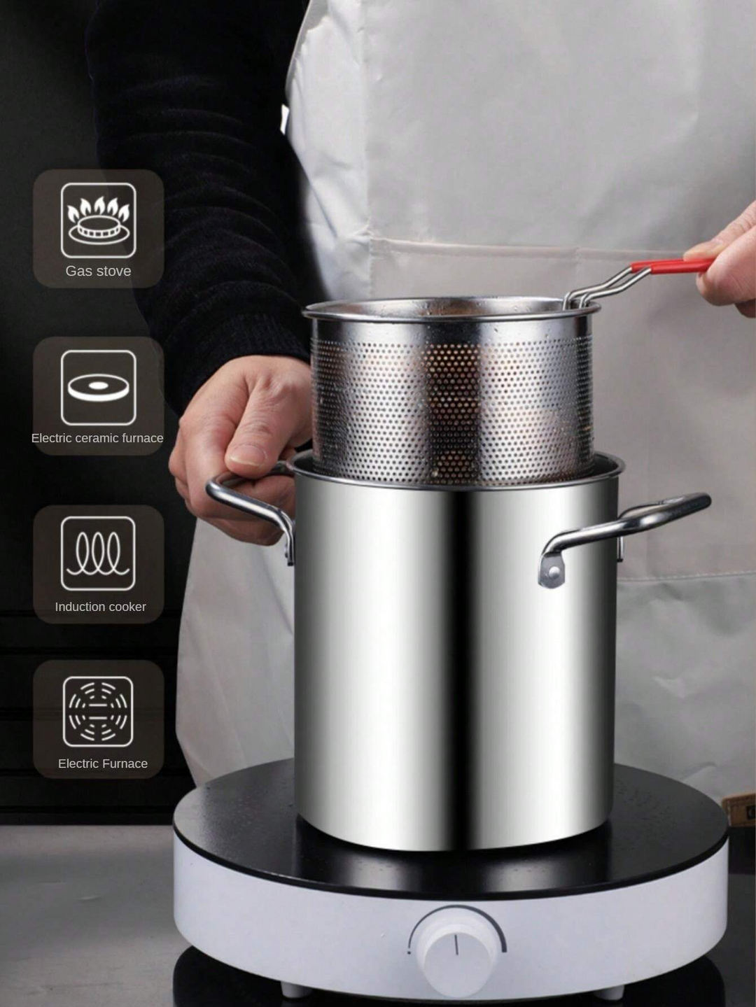 Edelstahl Fritteuse für knusprige Speisen 2