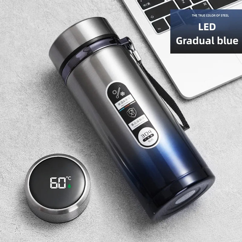 Edelstahl Thermoskanne mit LED-Temperaturanzeige 800ml 6
