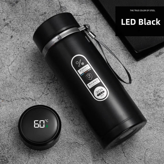 Edelstahl Thermoskanne mit LED-Temperaturanzeige 800ml 7