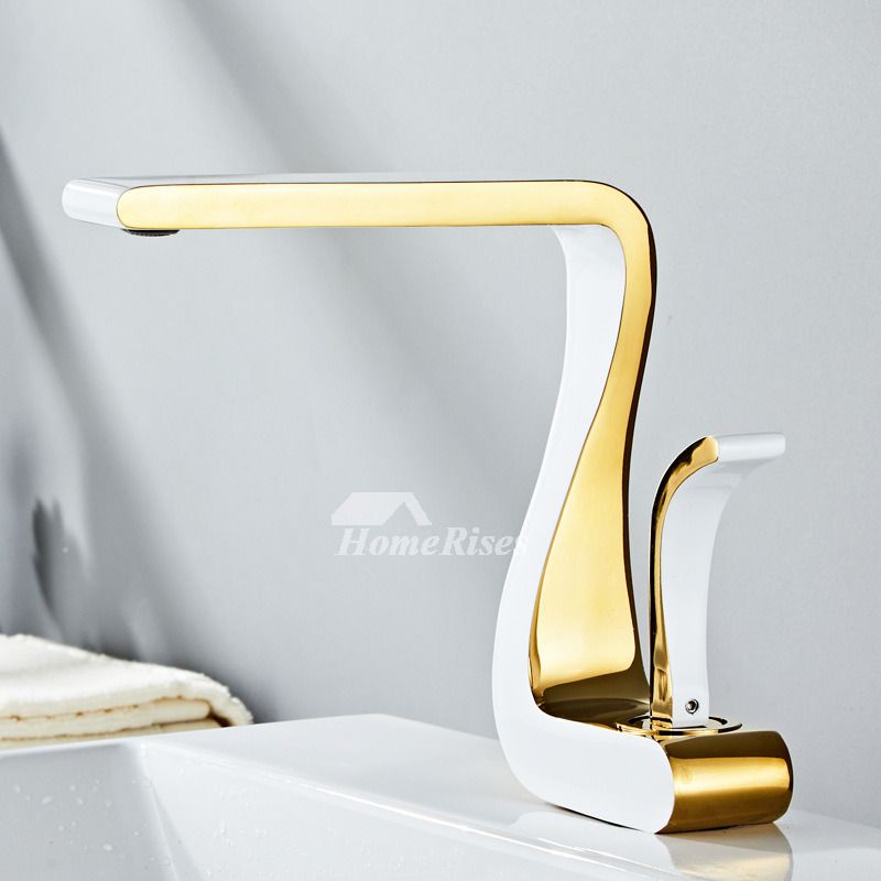 Einhand-Waschbeckenarmatur Gold Modern 1