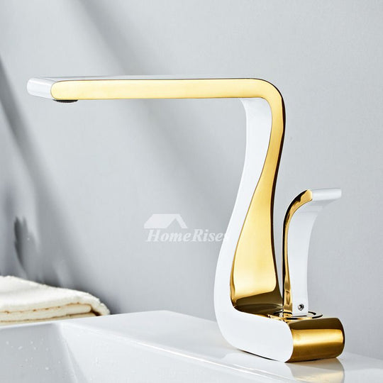 Einhand-Waschbeckenarmatur Gold Modern 1