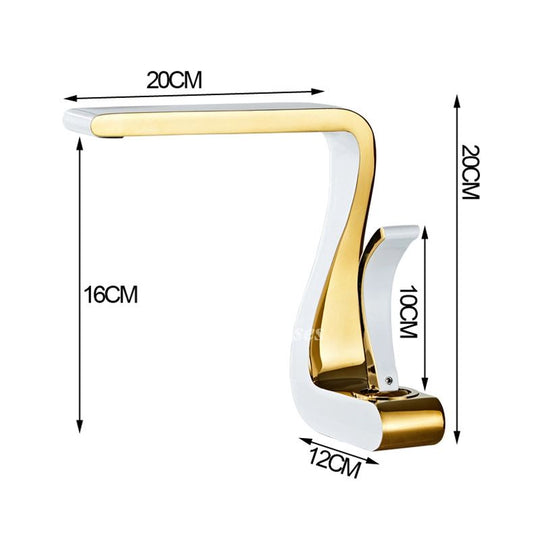 Einhand-Waschbeckenarmatur Gold Modern 4