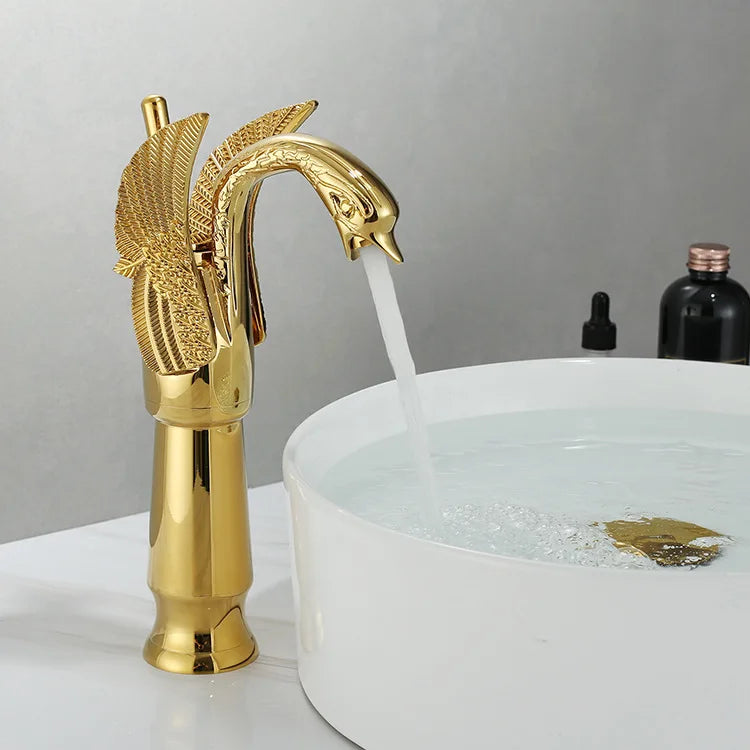 Einhand-Waschtischhahn Gold Modern für Badezimmer 8