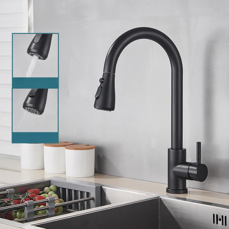 Einhebel-Wasserhahn mit Duschfunktion für moderne Küchen 2