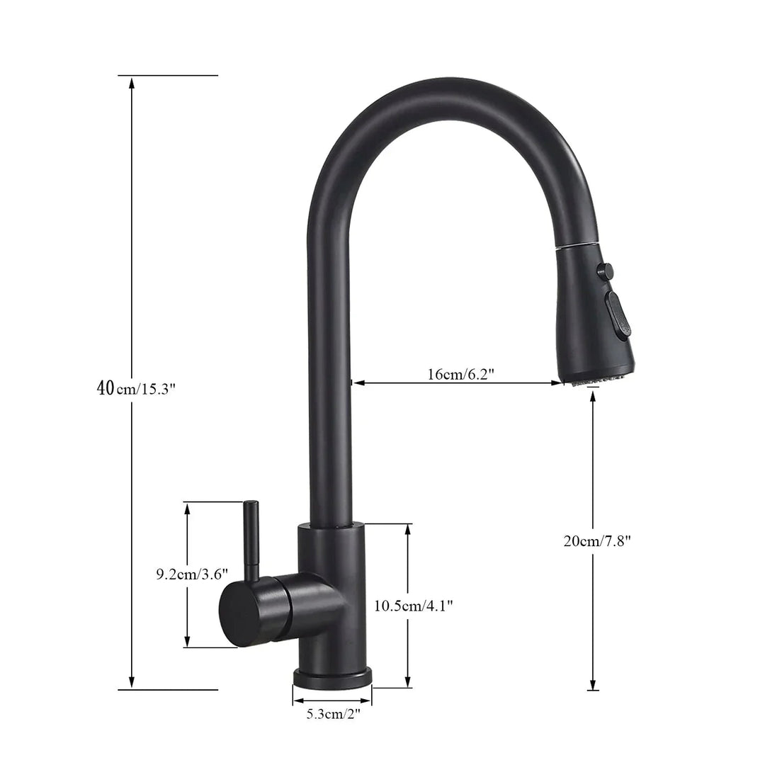 Einhebel-Wasserhahn mit Duschfunktion für moderne Küchen 4