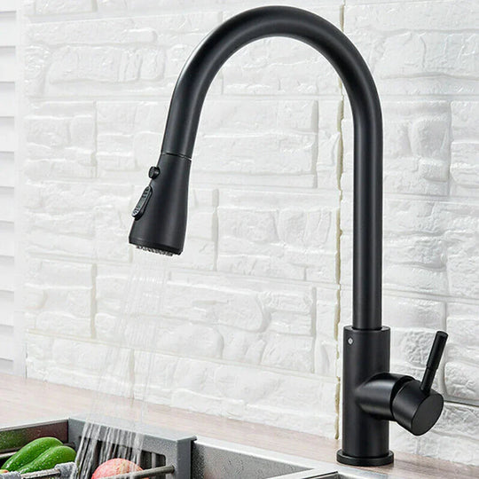Einhebel-Wasserhahn mit ausziehbarem Kopf für moderne Küchen 0