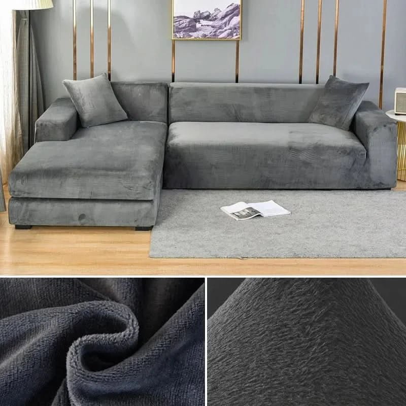 Elastischer Sofabezug für Jedes Wohnzimmer - Stylischer Couch Bezug für L-förmige Sofas und Akzentsessel 4
