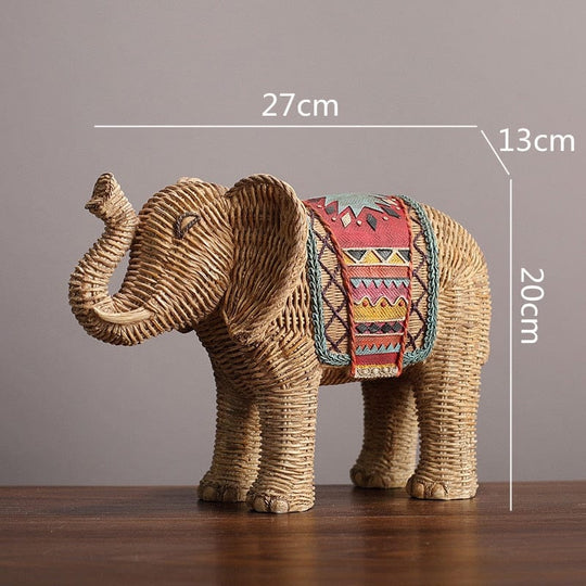 Elefanten Statue aus Rattan Design 7