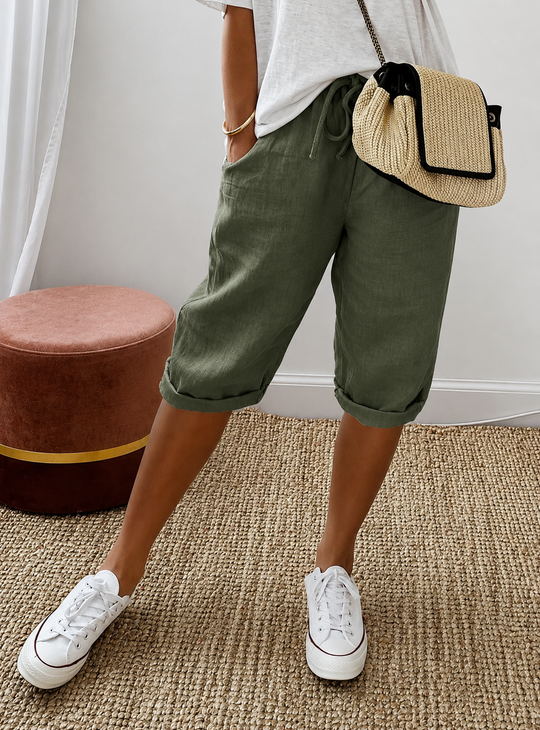 Elegante Damenhose im Leinenstil, Sommerstil, Leinenmischung 8