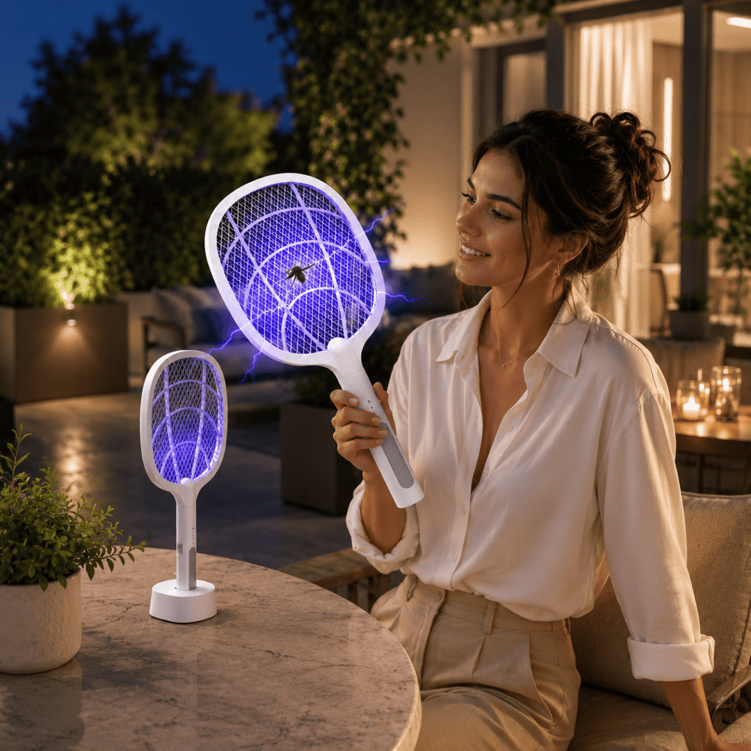 Elektrische Mückenklatsche mit USB-Ladefunktion 0