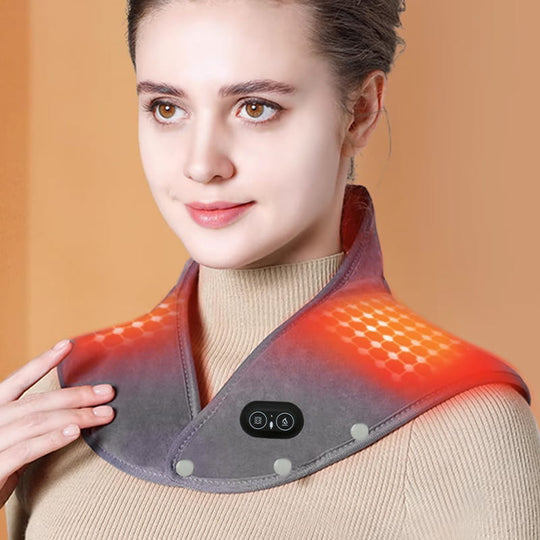 Elektrisches Nacken- und Schulterheizkissen mit Vibration 0