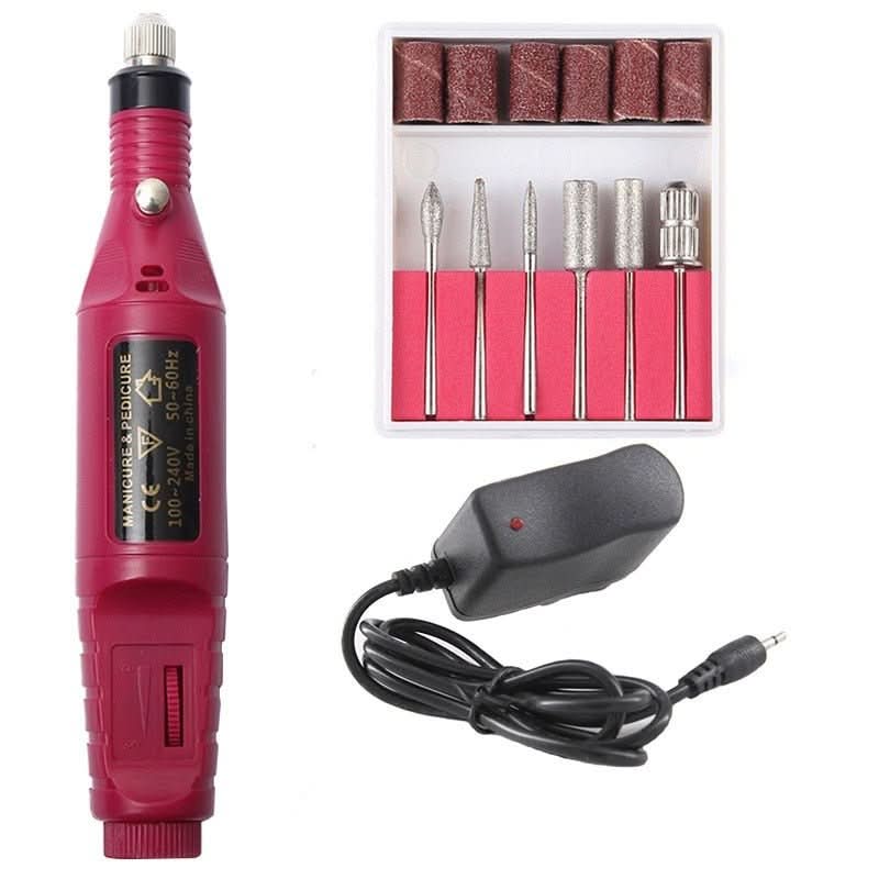 Elektrisches Nagelpflegeset für Maniküre und Pediküre mit 6 Aufsätzen 3