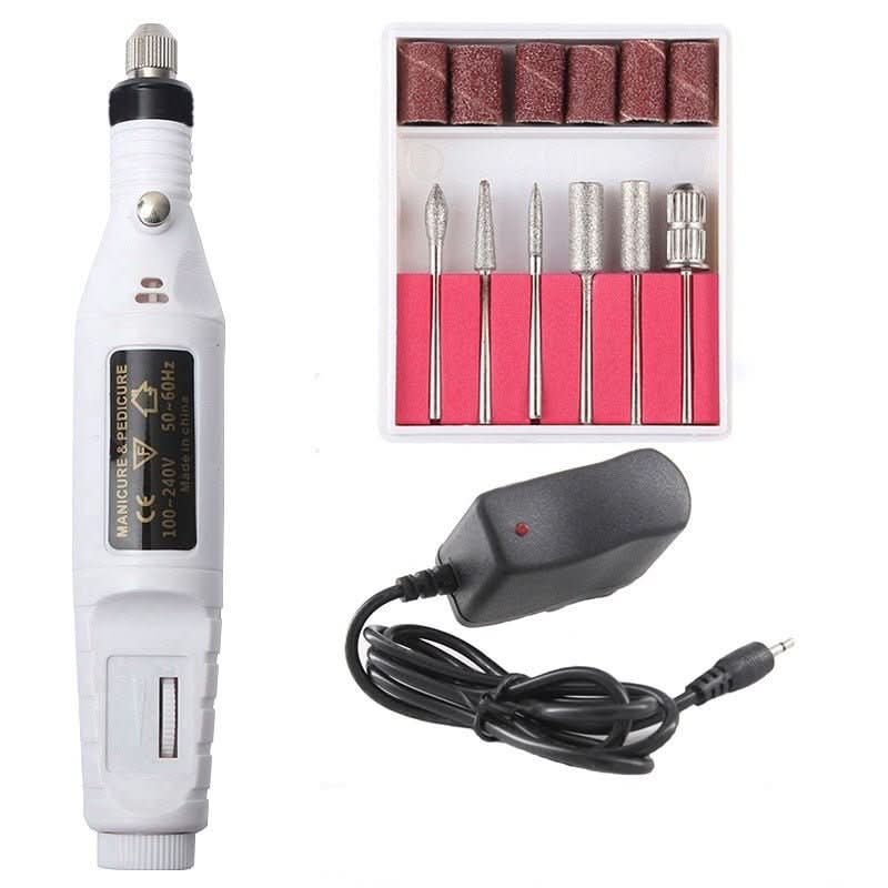 Elektrisches Nagelpflegeset für Maniküre und Pediküre mit 6 Aufsätzen 4