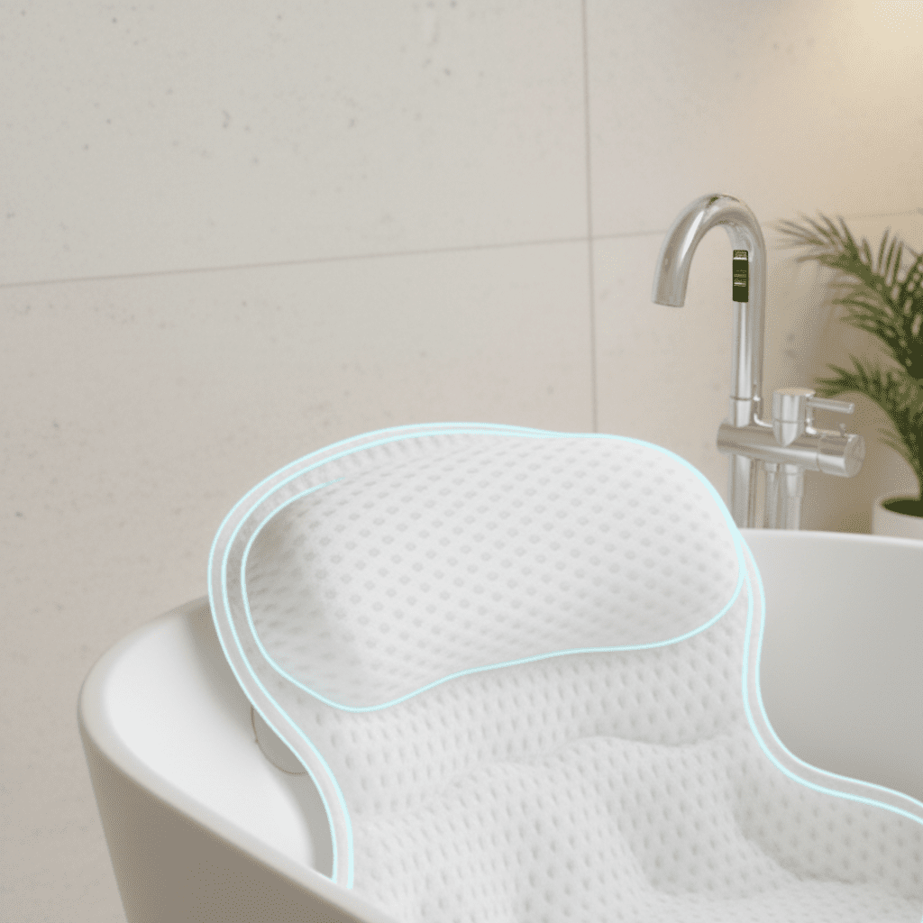 Ergonomisches Badekissen mit Nacken- und Rückenstütze 1