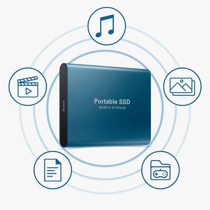 Externe tragbare SSD-Festplatte aus Aluminium mit hoher Geschwindigkeit 7