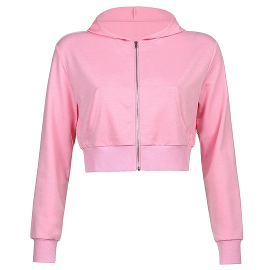 Extra Schmaler Kapuzenpullover Mit Reißverschluss