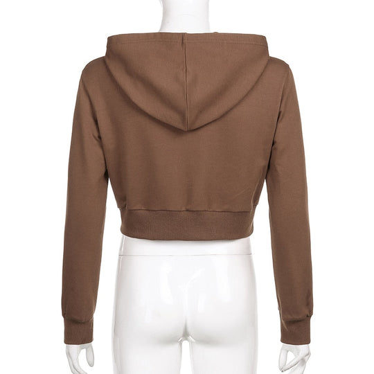Extra Schmaler Kapuzenpullover Mit Reißverschluss