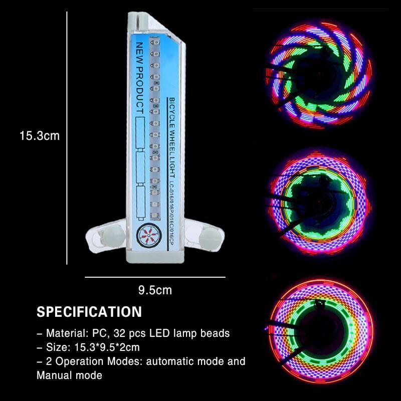 Fahrrad LED Speichenlichter mit RGB-Mustern 0