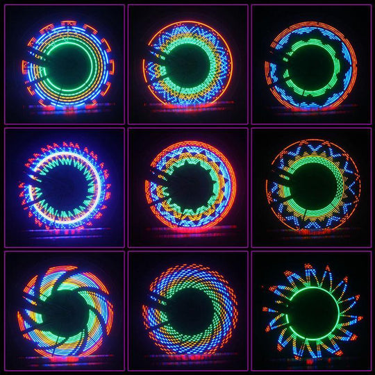Fahrrad LED Speichenlichter mit RGB-Mustern 8