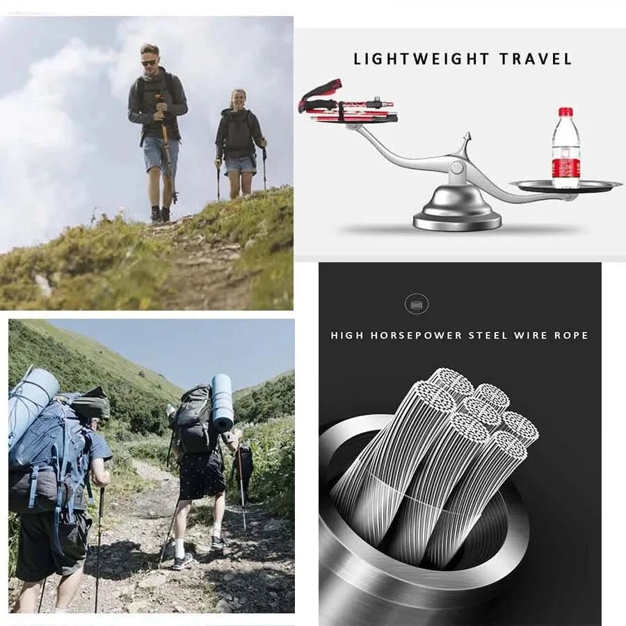 Faltbare Trekkingstöcke für Outdoor-Abenteuer 4