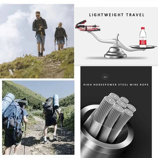 Faltbare Trekkingstöcke für Outdoor-Abenteuer 4